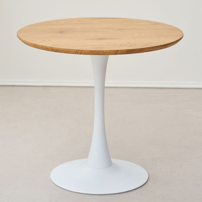 Contemporary Nordic MDF & Iron Round Trumpet-Leg Coffee Table For Living Room & Dining Room