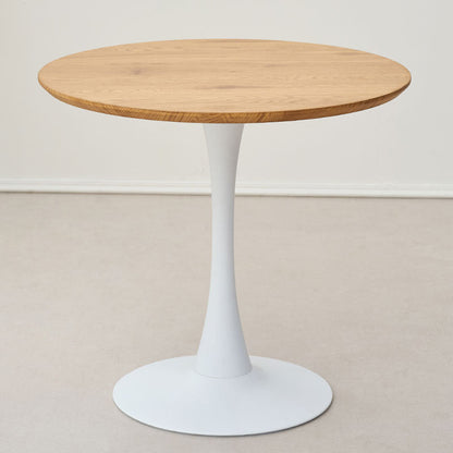 Contemporary Nordic MDF & Iron Round Trumpet-Leg Coffee Table For Living Room & Dining Room