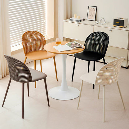 Contemporary Nordic MDF & Iron Round Trumpet-Leg Coffee Table For Living Room & Dining Room