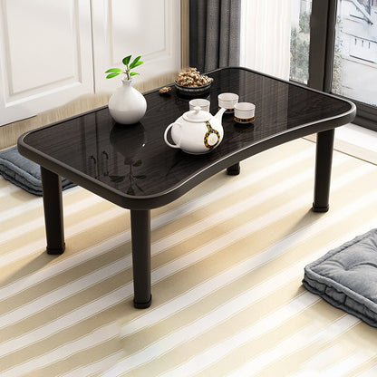 Modern Minimalist Fiberboard PP Square Rectangular Foldable Low Coffee Table For Bedroom Or Window Seating