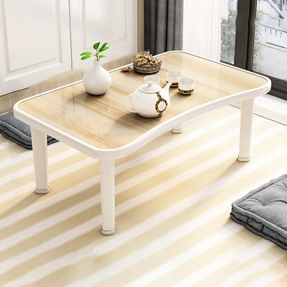Modern Minimalist Fiberboard PP Square Rectangular Foldable Low Coffee Table For Bedroom Or Window Seating