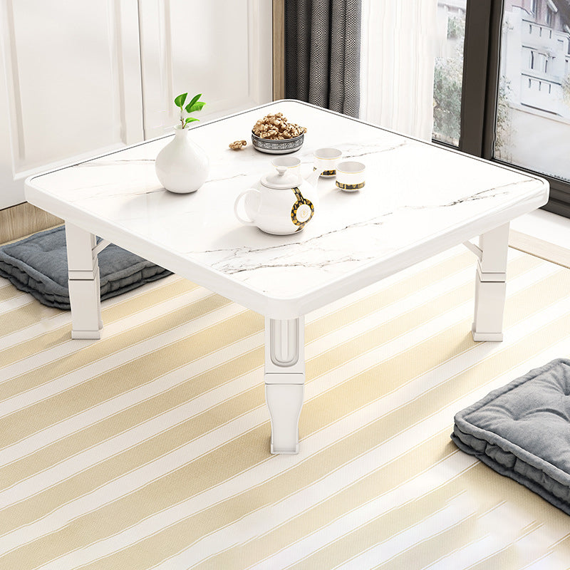 Modern Minimalist Fiberboard PP Square Rectangular Foldable Low Coffee Table For Bedroom Or Window Seating