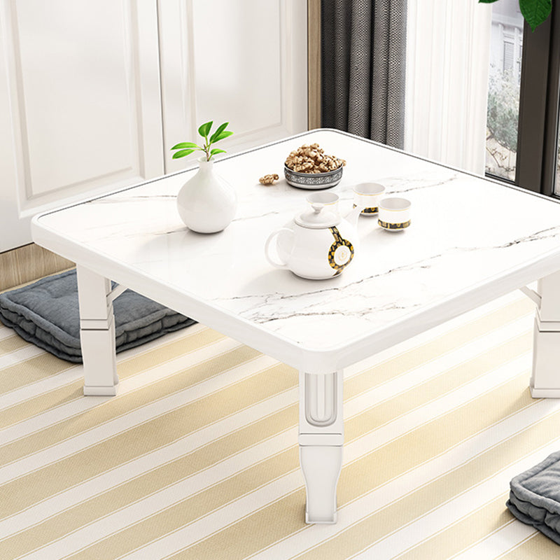 Modern Minimalist Fiberboard PP Square Rectangular Foldable Low Coffee Table For Bedroom Or Window Seating