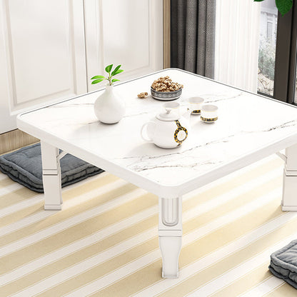 Modern Minimalist Fiberboard PP Square Rectangular Foldable Low Coffee Table For Bedroom Or Window Seating