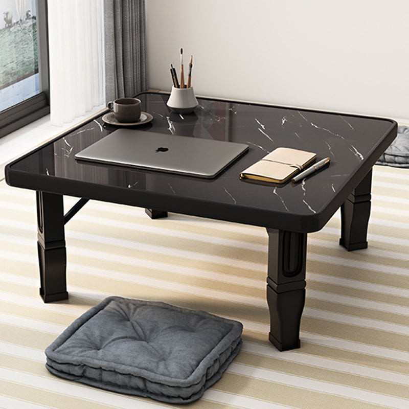Modern Minimalist Fiberboard PP Square Rectangular Foldable Low Coffee Table For Bedroom Or Window Seating