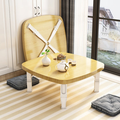 Modern Minimalist Fiberboard PP Square Rectangular Foldable Low Coffee Table For Bedroom Or Window Seating