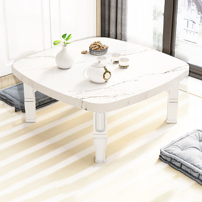 Modern Minimalist Fiberboard PP Square Rectangular Foldable Low Coffee Table For Bedroom Or Window Seating