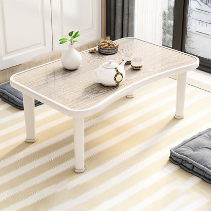 Modern Minimalist Fiberboard PP Square Rectangular Foldable Low Coffee Table For Bedroom Or Window Seating