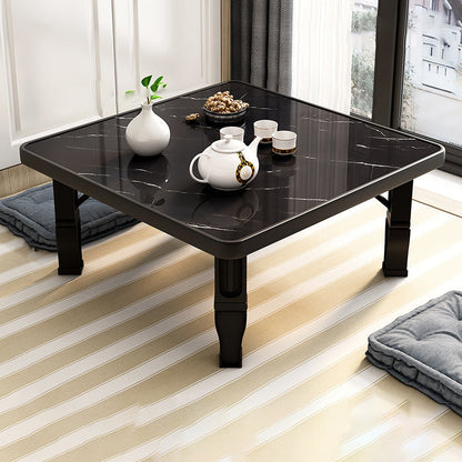 Modern Minimalist Fiberboard PP Square Rectangular Foldable Low Coffee Table For Bedroom Or Window Seating