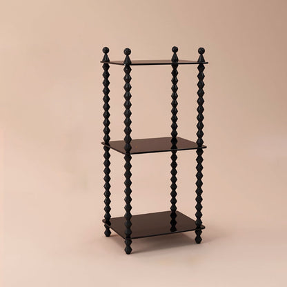 Traditional French Solid Rubberwood Acrylic Rectangular Spiral Column Display Rack 2/3/4/5 Tiers For Living Room Or Bedroom