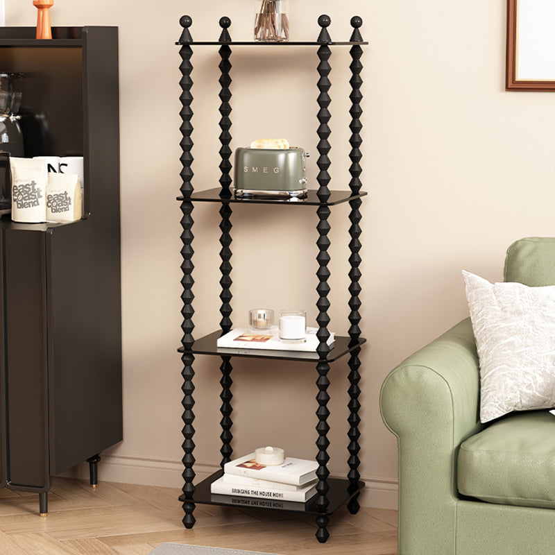 Traditional French Solid Rubberwood Acrylic Rectangular Spiral Column Display Rack 2/3/4/5 Tiers For Living Room Or Bedroom