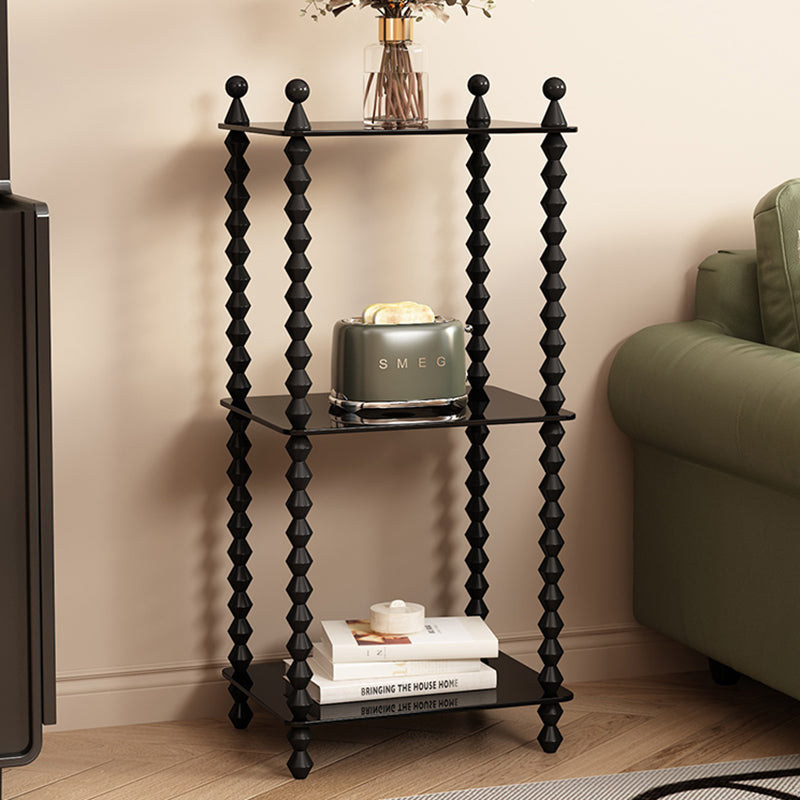 Traditional French Solid Rubberwood Acrylic Rectangular Spiral Column Display Rack 2/3/4/5 Tiers For Living Room Or Bedroom