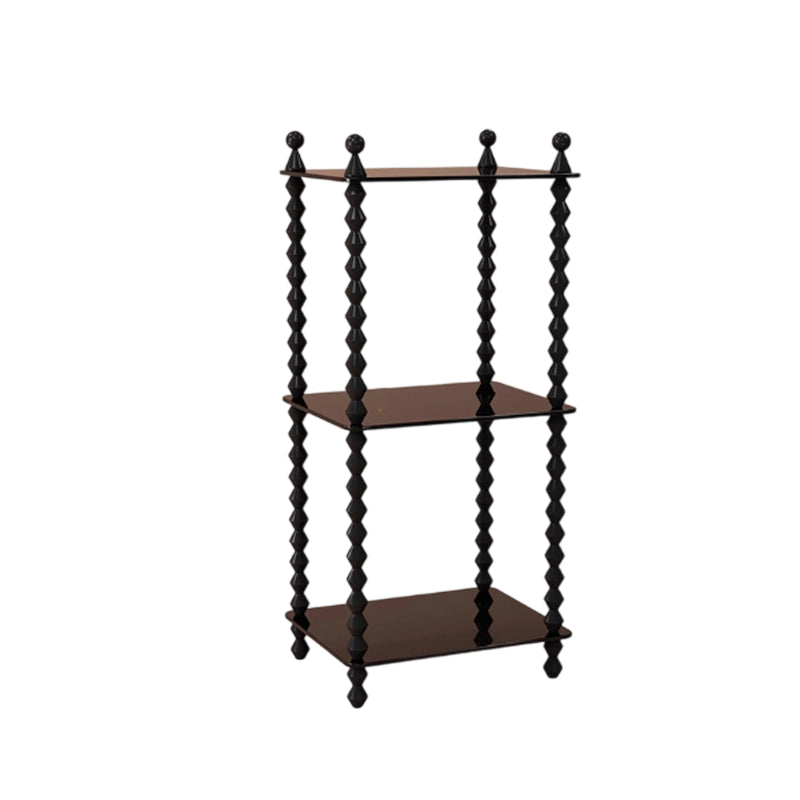Traditional French Solid Rubberwood Acrylic Rectangular Spiral Column Display Rack 2/3/4/5 Tiers For Living Room Or Bedroom