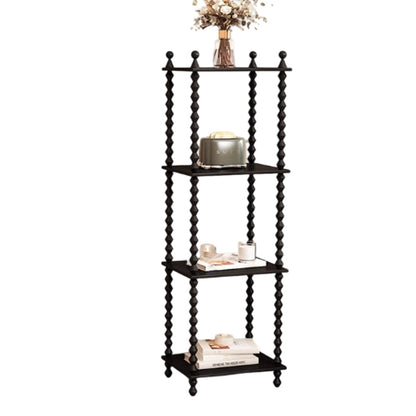 Traditional French Solid Rubberwood Acrylic Rectangular Spiral Column Display Rack 2/3/4/5 Tiers For Living Room Or Bedroom