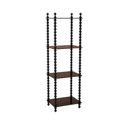Traditional French Solid Rubberwood Acrylic Rectangular Spiral Column Display Rack 2/3/4/5 Tiers For Living Room Or Bedroom