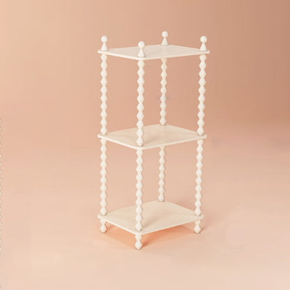 Traditional French Solid Rubberwood Acrylic Rectangular Spiral Column Display Rack 2/3/4/5 Tiers For Living Room Or Bedroom