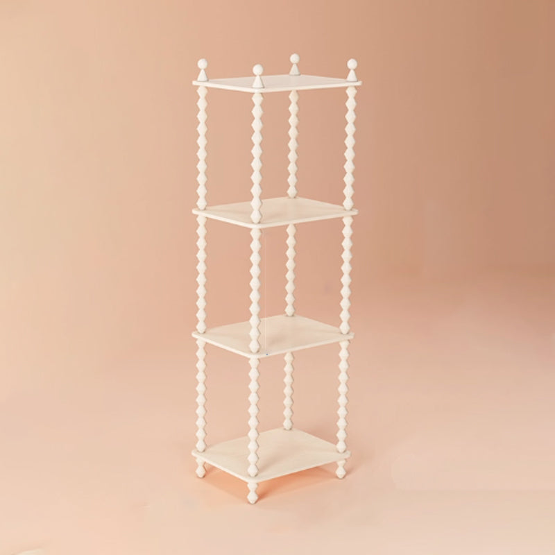 Traditional French Solid Rubberwood Acrylic Rectangular Spiral Column Display Rack 2/3/4/5 Tiers For Living Room Or Bedroom