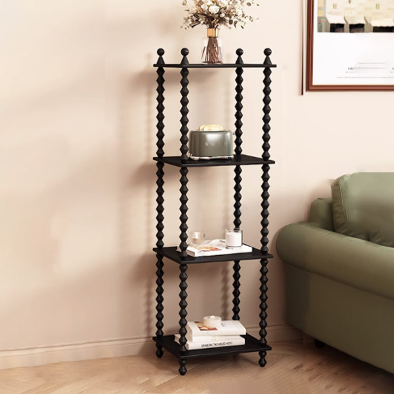 Traditional French Solid Rubberwood Acrylic Rectangular Spiral Column Display Rack 2/3/4/5 Tiers For Living Room Or Bedroom