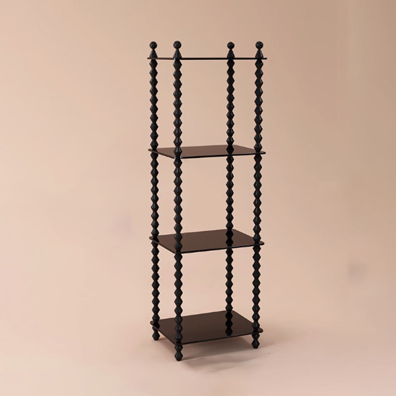 Traditional French Solid Rubberwood Acrylic Rectangular Spiral Column Display Rack 2/3/4/5 Tiers For Living Room Or Bedroom