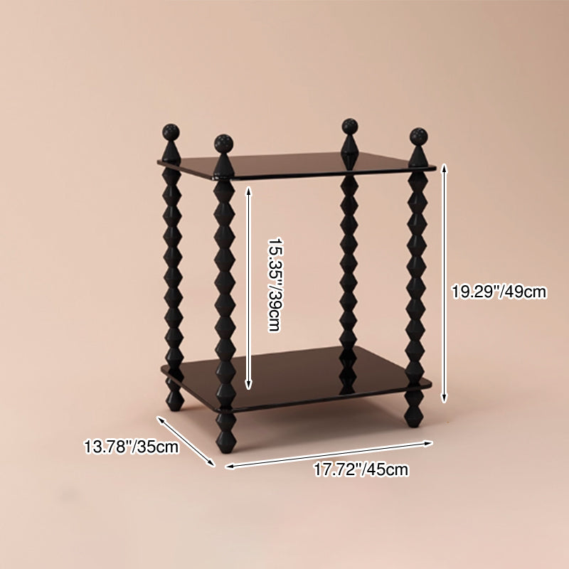 Traditional French Solid Rubberwood Acrylic Rectangular Spiral Column Display Rack 2/3/4/5 Tiers For Living Room Or Bedroom