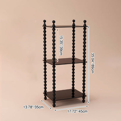 Traditional French Solid Rubberwood Acrylic Rectangular Spiral Column Display Rack 2/3/4/5 Tiers For Living Room Or Bedroom