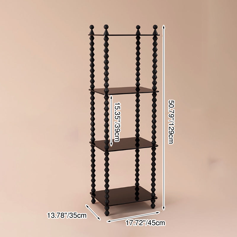 Traditional French Solid Rubberwood Acrylic Rectangular Spiral Column Display Rack 2/3/4/5 Tiers For Living Room Or Bedroom