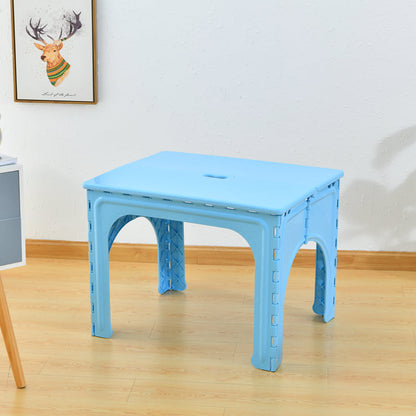 Modern Minimalist PP Hollow Rectangular Kids Dining Table & Chair Set With Foldable Design For Dining Room Or Living Room