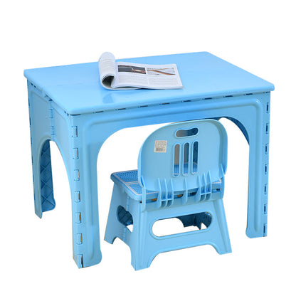 Modern Minimalist PP Hollow Rectangular Kids Dining Table & Chair Set With Foldable Design For Dining Room Or Living Room