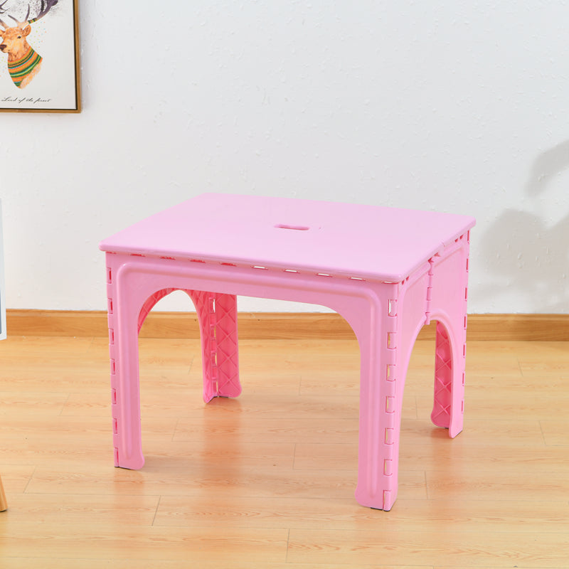 Modern Minimalist PP Hollow Rectangular Kids Dining Table & Chair Set With Foldable Design For Dining Room Or Living Room