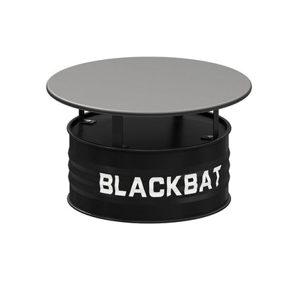 Contemporary Industrial Drum Round Iron Leather Sponge Coffee Table & Chair Set For Dining Room