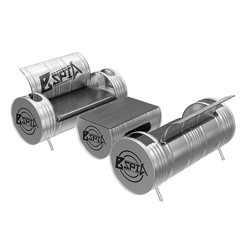 Contemporary Industrial Iron Pine Wood Leather Oil Drum Round Rectangular Coffee Table & Sofa Set For Dining Room