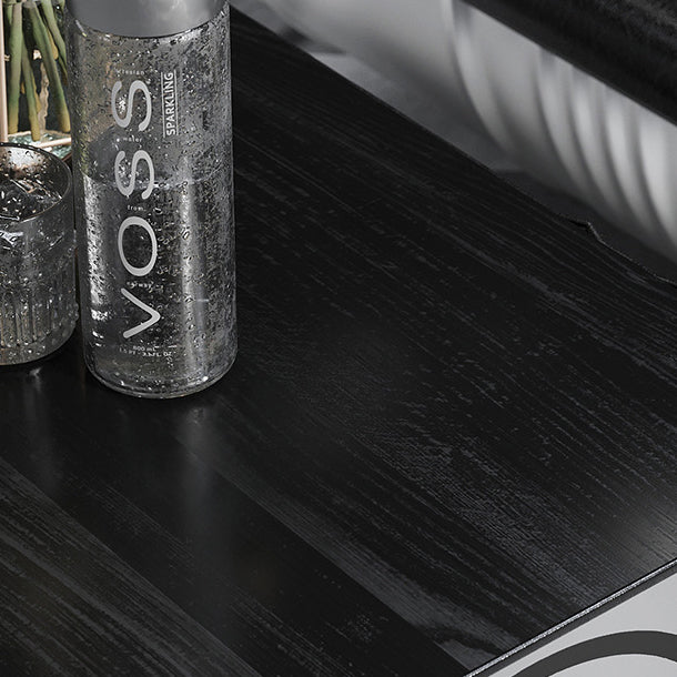 Contemporary Industrial Iron Pine Wood Leather Oil Drum Round Rectangular Coffee Table & Sofa Set For Dining Room