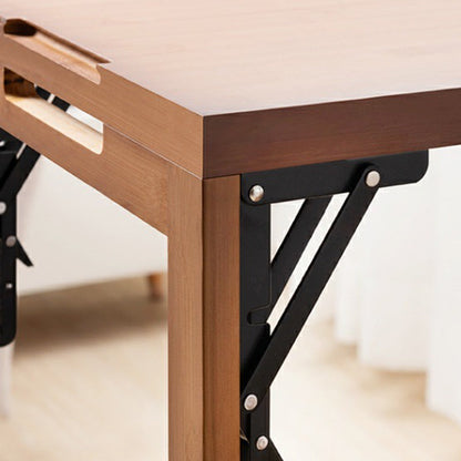 Modern Simplicity Bamboo Hardware Rectangular Foldable Bar Table & Chair Set For Dining Room