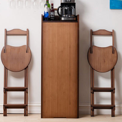 Modern Simplicity Bamboo Hardware Rectangular Foldable Bar Table & Chair Set For Dining Room