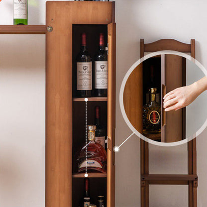 Modern Simplicity Bamboo Hardware Rectangular Foldable Bar Table & Chair Set For Dining Room