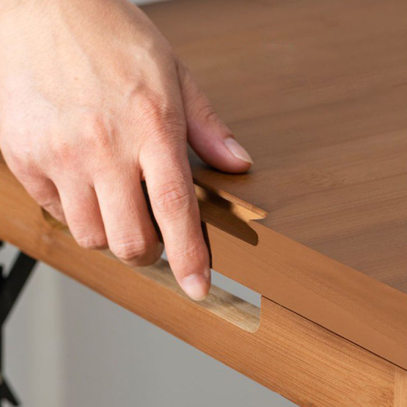 Modern Simplicity Bamboo Hardware Rectangular Foldable Bar Table & Chair Set For Dining Room