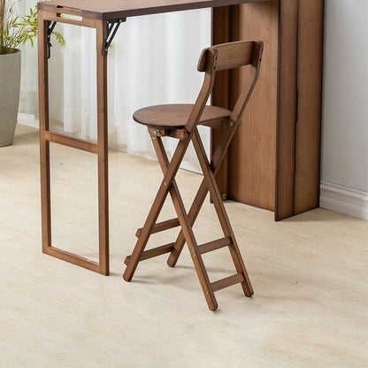 Modern Simplicity Bamboo Hardware Rectangular Foldable Bar Table & Chair Set For Dining Room