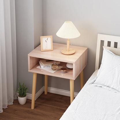 Modern Minimalist Rectangular Density Panel Nightstand For Bedroom