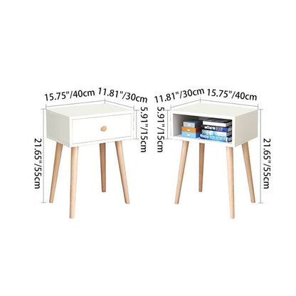Modern Minimalist Rectangular Density Panel Nightstand For Bedroom