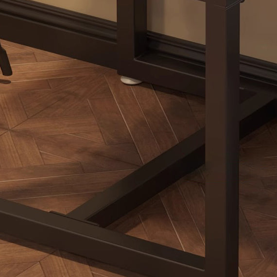 Modern Minimalist Solid Wood & Metal Square Coffee Table For Living Room & Dining Room