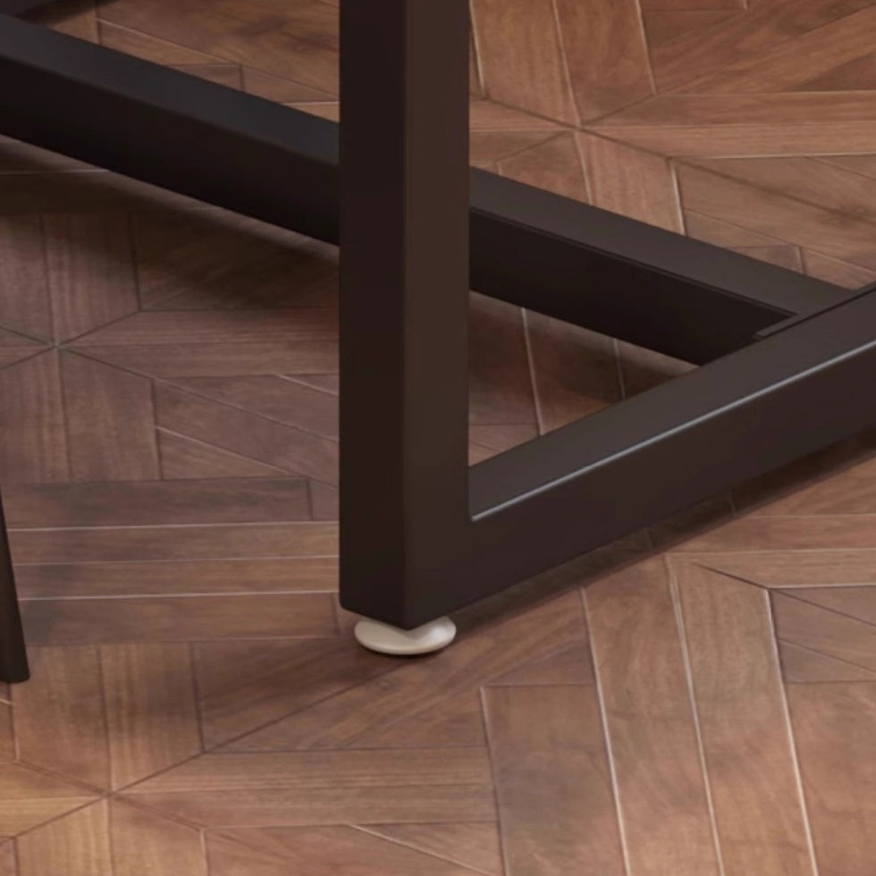 Modern Minimalist Solid Wood & Metal Square Coffee Table For Living Room & Dining Room