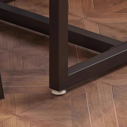 Modern Minimalist Solid Wood & Metal Square Coffee Table For Living Room & Dining Room