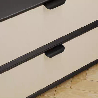 Modern Luxury Rectangle Faux Leather Pine Wood Fiberboard Nightstand 2-Drawer For Bedroom