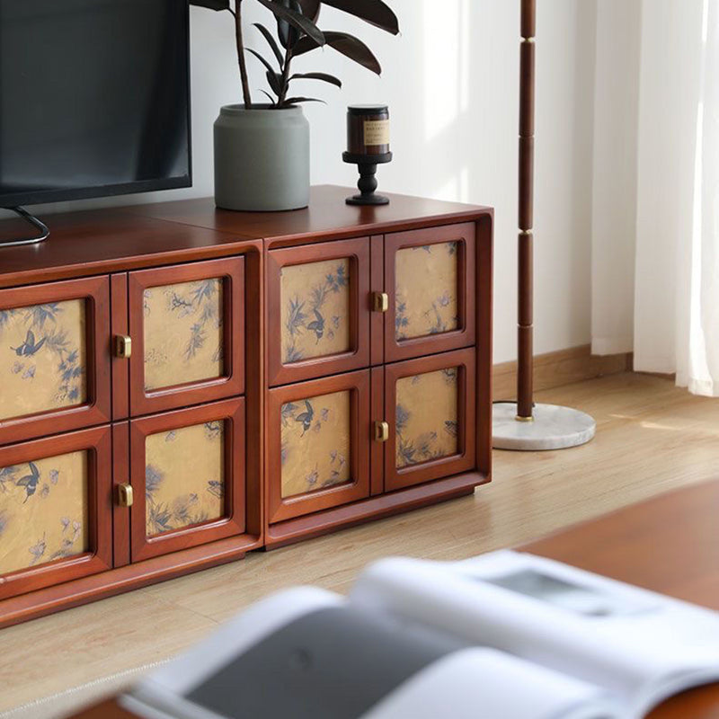 Traditional Vintage Handmade Muslin Boxwood Square Modular Combination Nightstand 2-Drawer For Bedroom