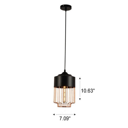 Nordic Creative Iron Geometry Plating Rose Gold 1-Light Pendant Light