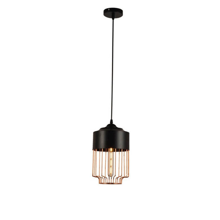 Nordic Creative Iron Geometry Plating Rose Gold 1-Light Pendant Light