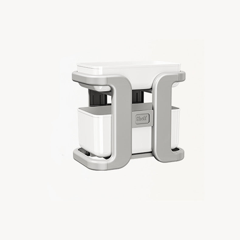 Modern Minimalist Rectangular Movable PP End Table 2-Tier For Bedroom
