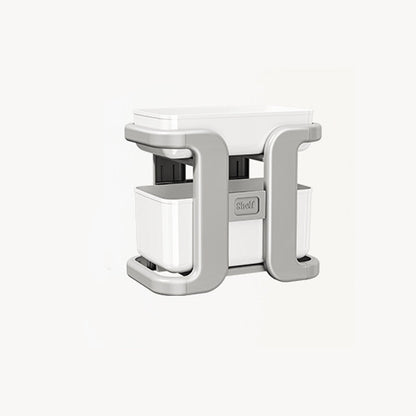 Modern Minimalist Rectangular Movable PP End Table 2-Tier For Bedroom