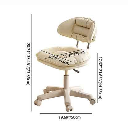 Modern Simplicity Leather Sponge Nylon Vanity Stool Backrest Armless For Bedroom