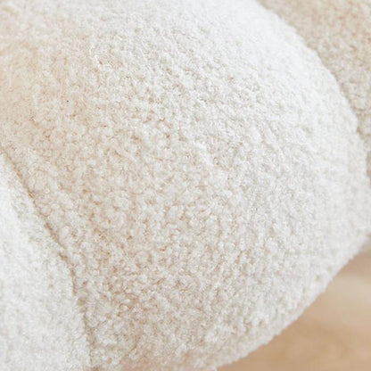 Modern Simplicity Cream Coil Velvet Carbon Steel Vanity Stool Backrest Armless For Bedroom